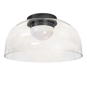 Dainolite 10W LED Nadine Flush Mount Matte Black w/ Clear Glass