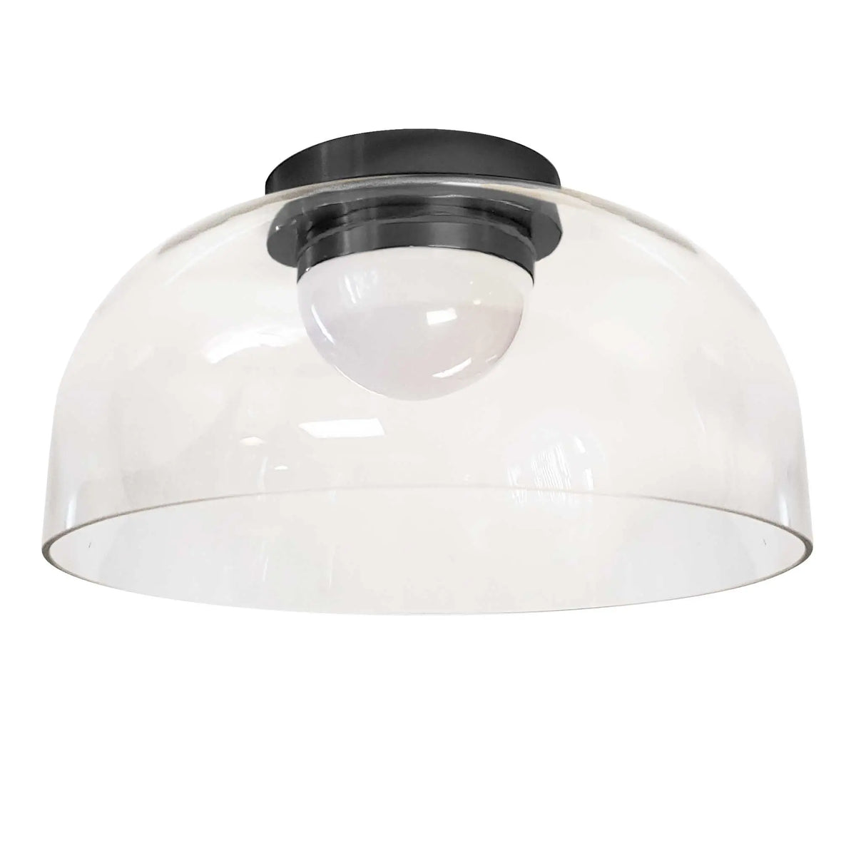 Dainolite 10W LED Nadine Flush Mount Matte Black w/ Clear Glass