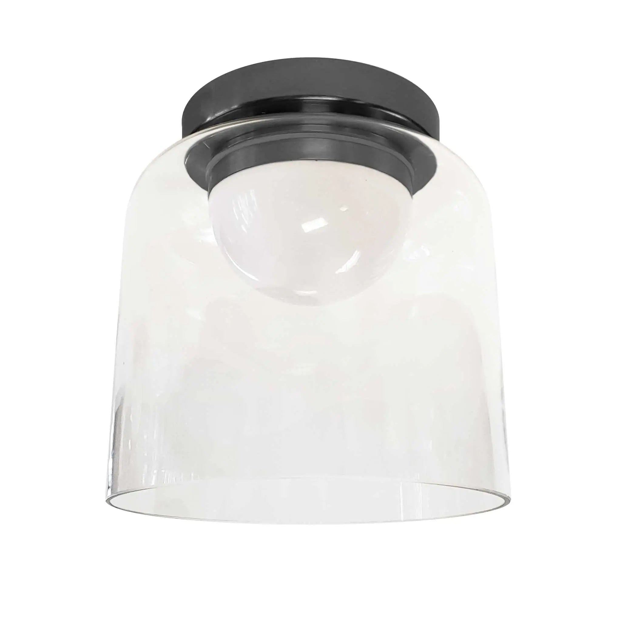 Dainolite 10W LED Nadine Flush Mount Matte Black w/ Clear Glass