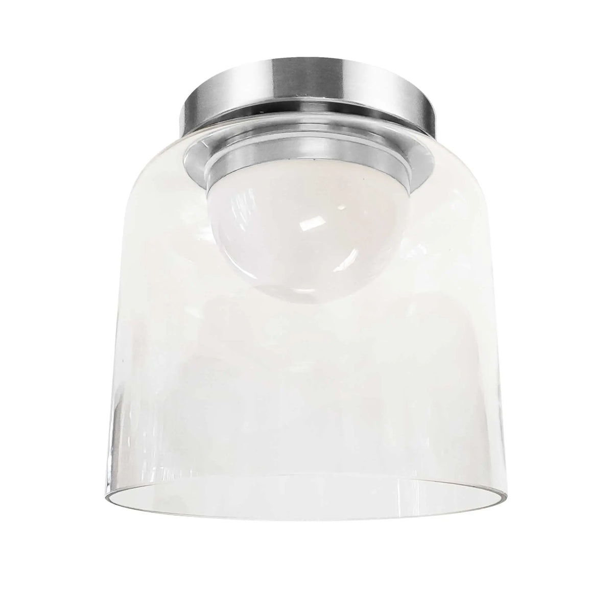 Dainolite 10W LED Nadine Flush Mount Polished Chrome w/ Clear Glass