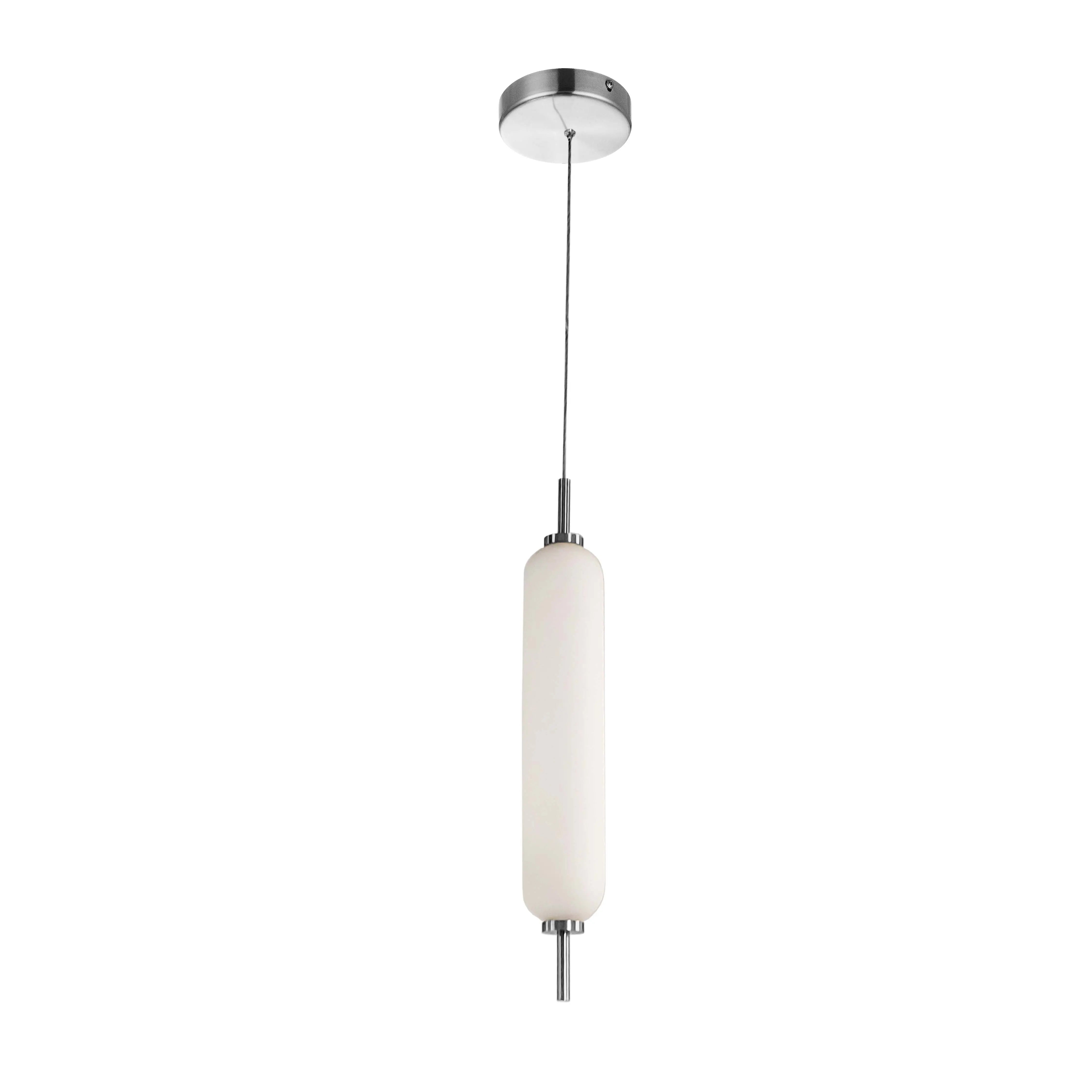 Dainolite 10W Pendant Polished Chrome with White Opal Glass