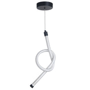 Dainolite 10W Pendant in Matte Black w/ White Silicone Diffuser