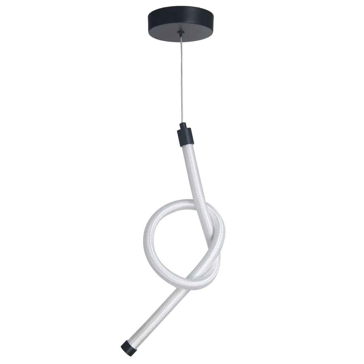 Dainolite 10W Pendant in Matte Black w/ White Silicone Diffuser