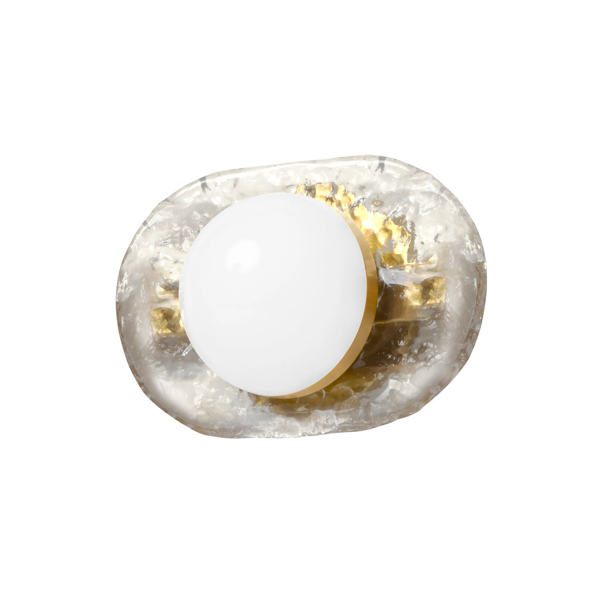 Dainolite 10W Wall Sconce Aged Brass with Clear Glass