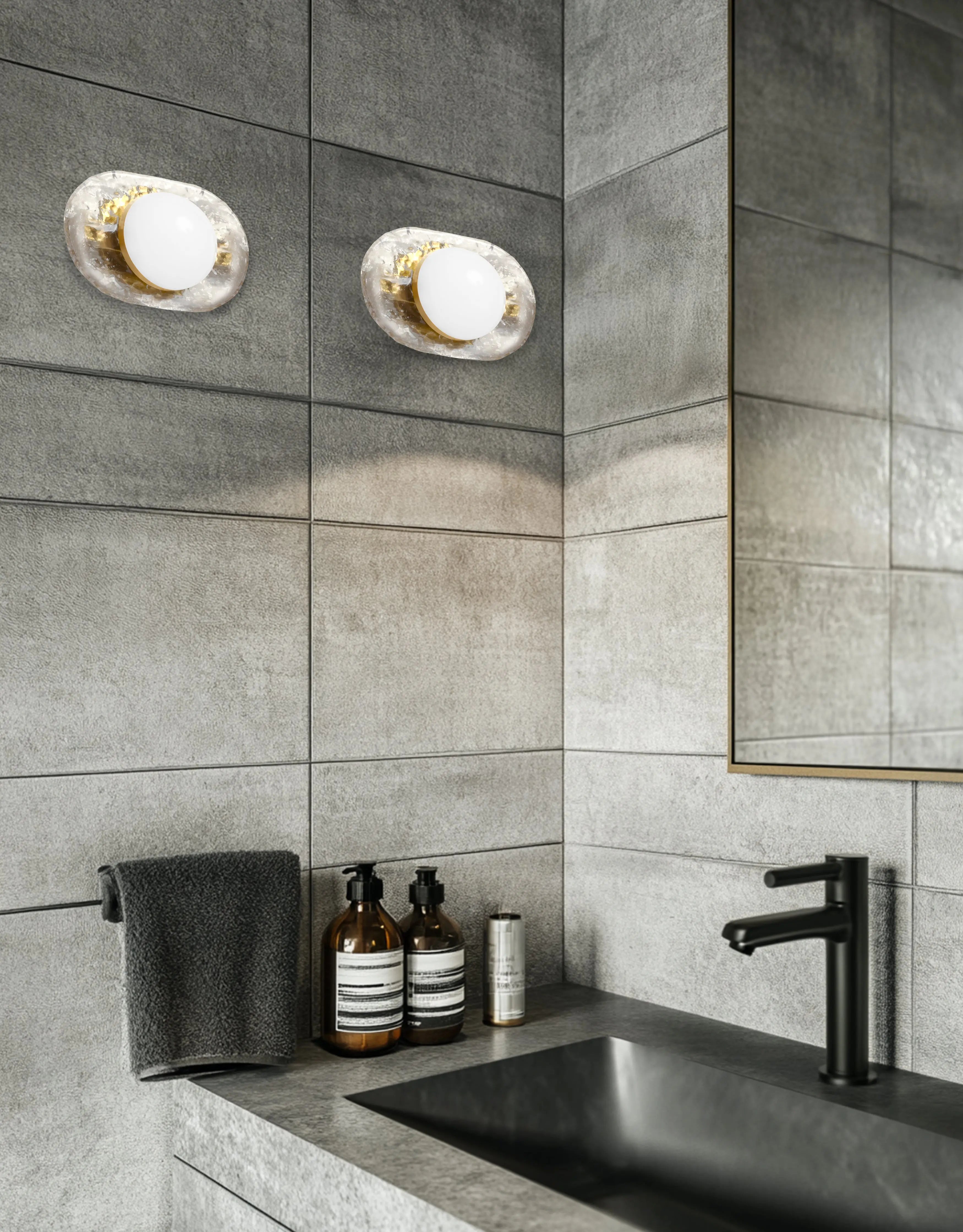 Dainolite 10W Wall Sconce Aged Brass with Clear Glass