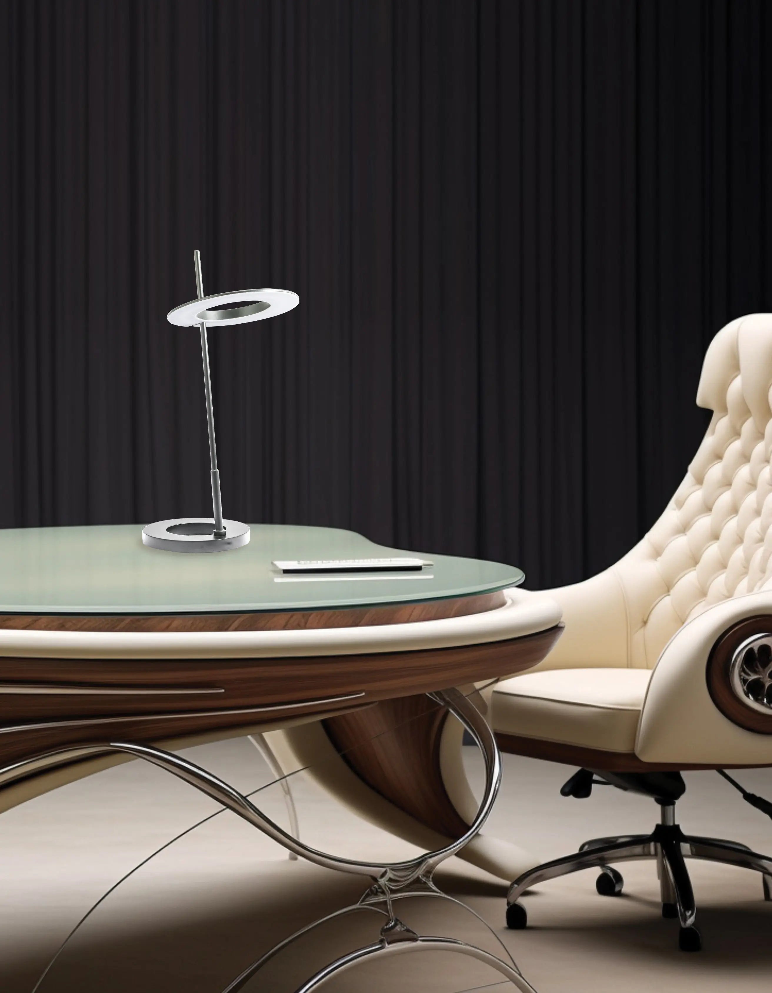 Dainolite 11W Table Lamp Satin Chrome