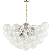 Dainolite 12 Light Aged Brass Chandelier w/ Clear Spiral Glass