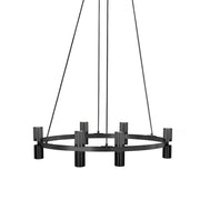 Dainolite 12 Light Chandelier in Matte Black