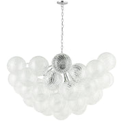 Dainolite 12 Light Polished Chrome Chandelier w/ Clear Spiral Glass