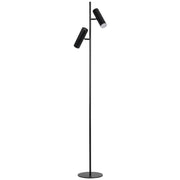 Dainolite 12W Floor Lamp, Matte Black with Frosted Acrylic Diffuser
