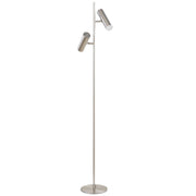 Dainolite 12W Floor Lamp, Satin Chrome with Frosted Acrylic Diffuser