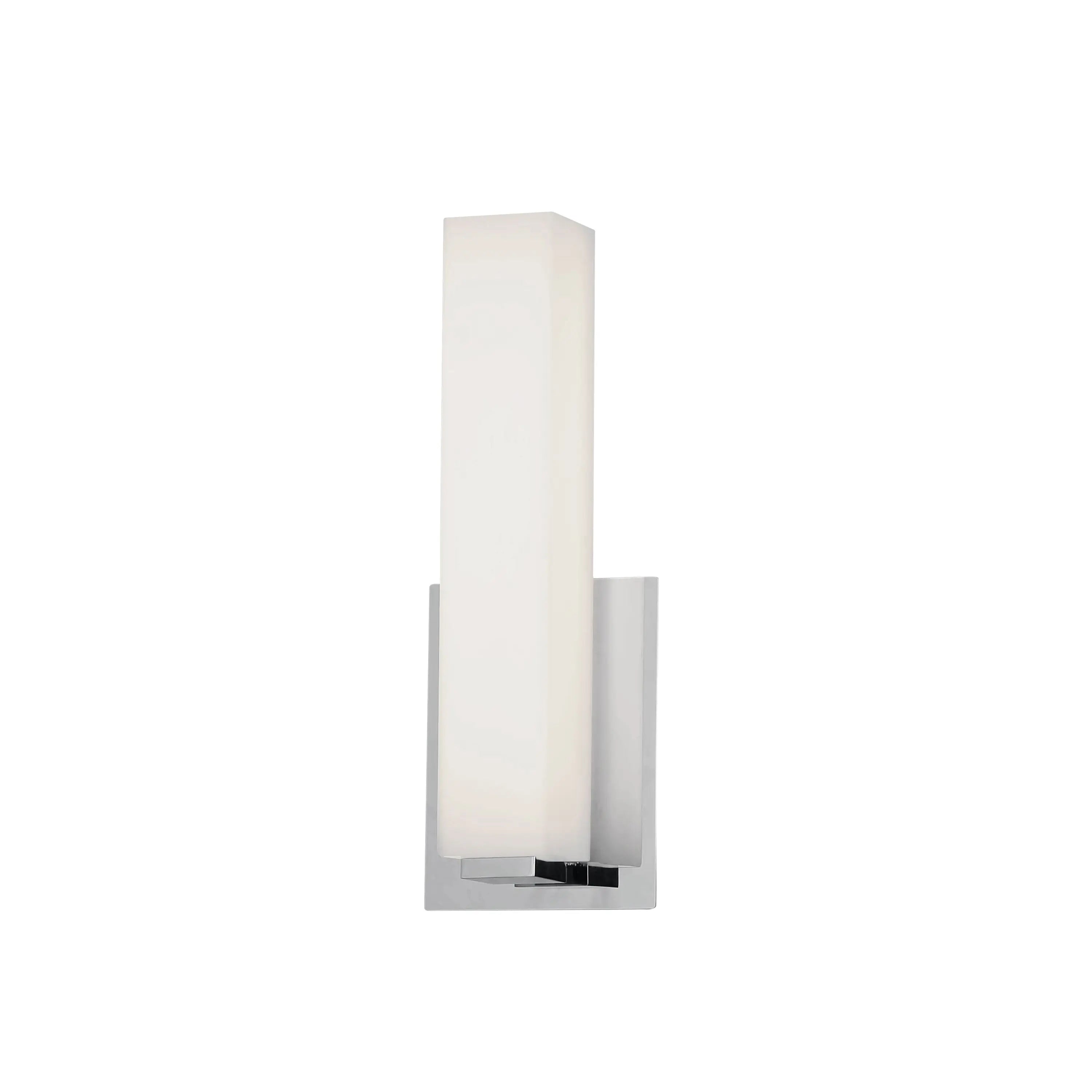 Dainolite 12W Polished Chrome Vanity Light w/ White Glass