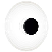 Dainolite 12W Wall Sconce Matte Black with White Rippled Glass