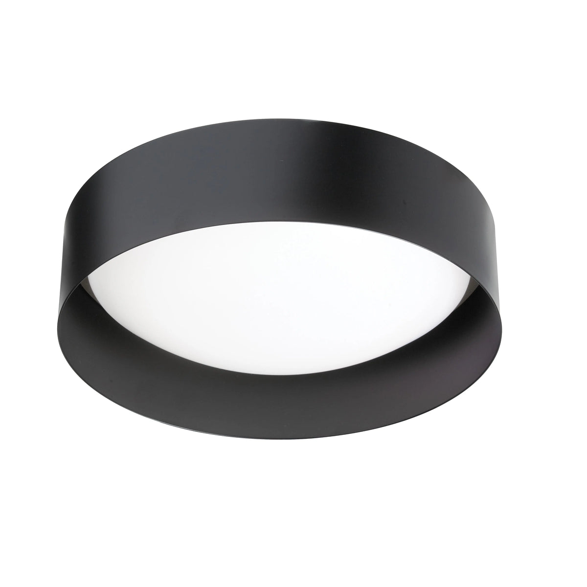 Dainolite 14W Flush Mount Matte Black Metal Shade