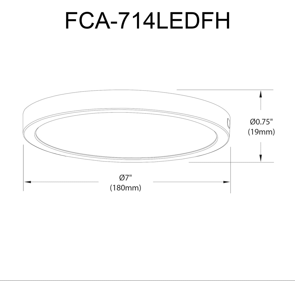 Dainolite 14W Matte White Flush Mount 5CCT