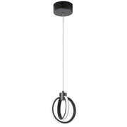Dainolite 14W Pendant, Matte Black with White Silicone Diffuser