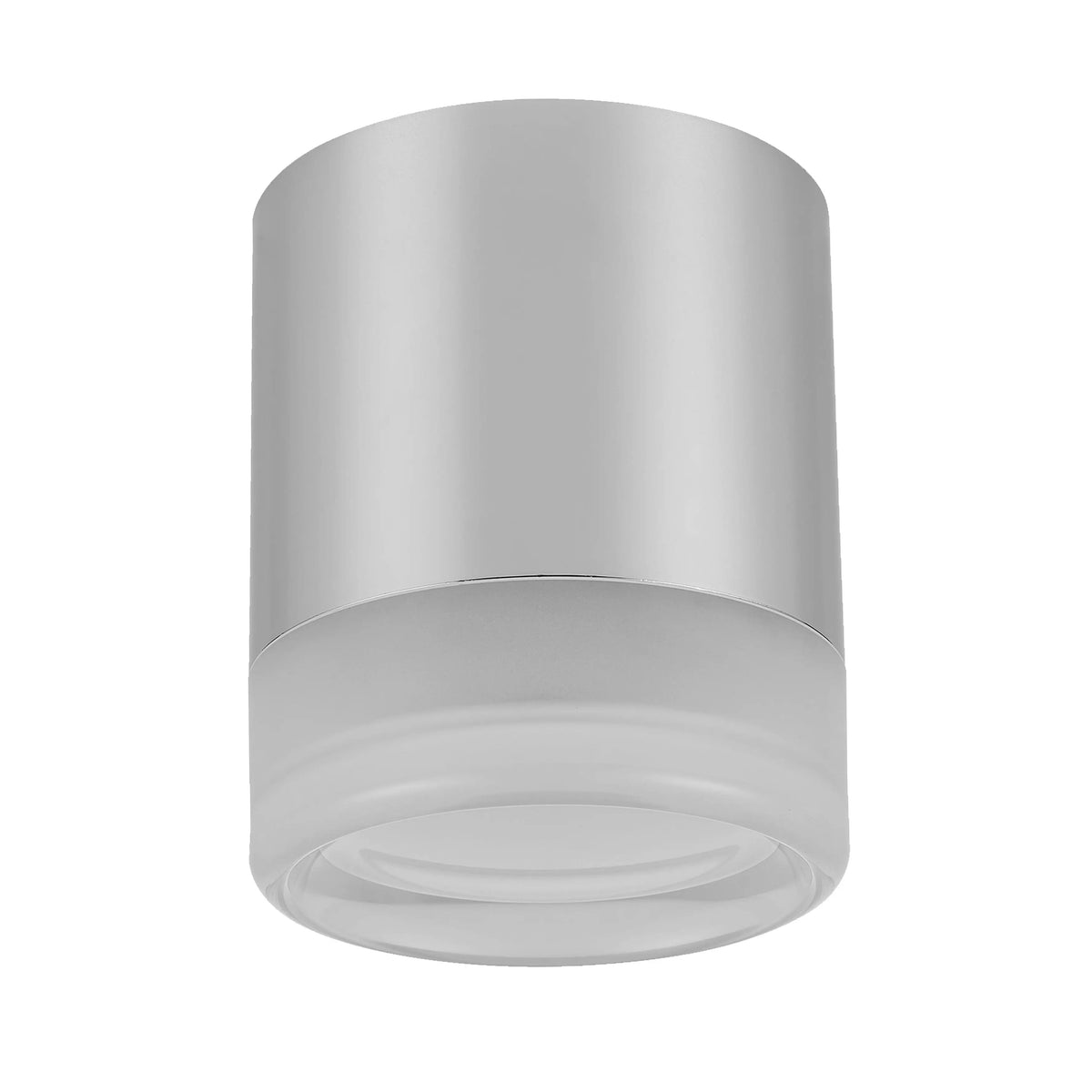 Dainolite 15W Flush Mount in Polished Chrome w/ Clear & Frosted Acrylic Diffuser