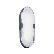 Dainolite 15W Matte Black Wall Sconce with Alabaster Glass