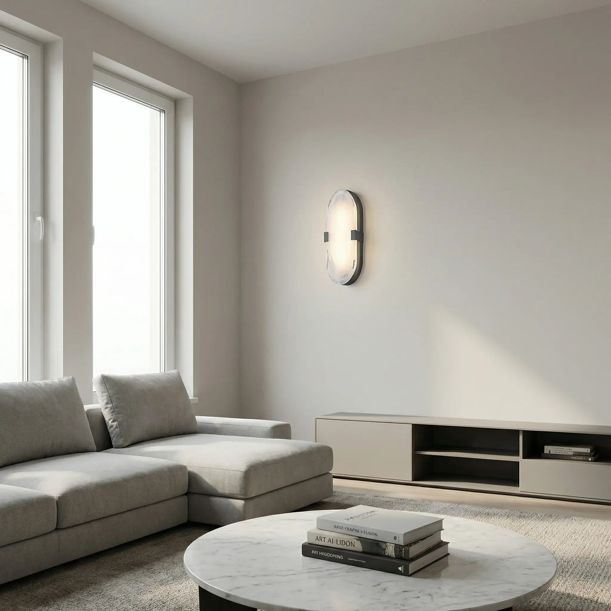 Dainolite 15W Matte Black Wall Sconce with Alabaster Glass