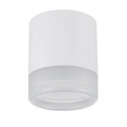 Dainolite 15W Matte White Flush Mount w/ Clear & Frosted Acrylic Diffuser
