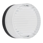 Dainolite 15W Outdoor Wall Sconce, Matte Black w/ Clear & Frosted Glass