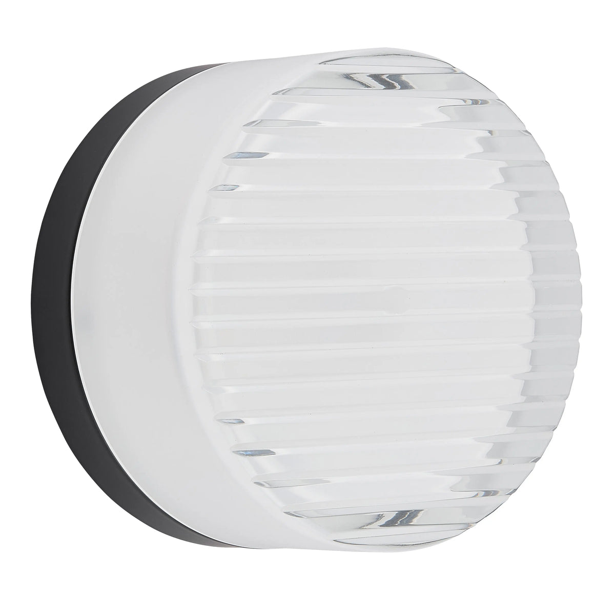 Dainolite 15W Outdoor Wall Sconce, Matte Black w/ Clear & Frosted Glass