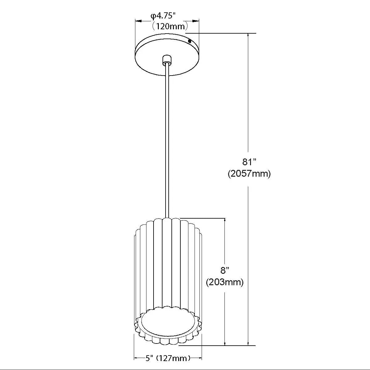 Dainolite 15W Pendant, Matte Black 3 Colour Change Temperature