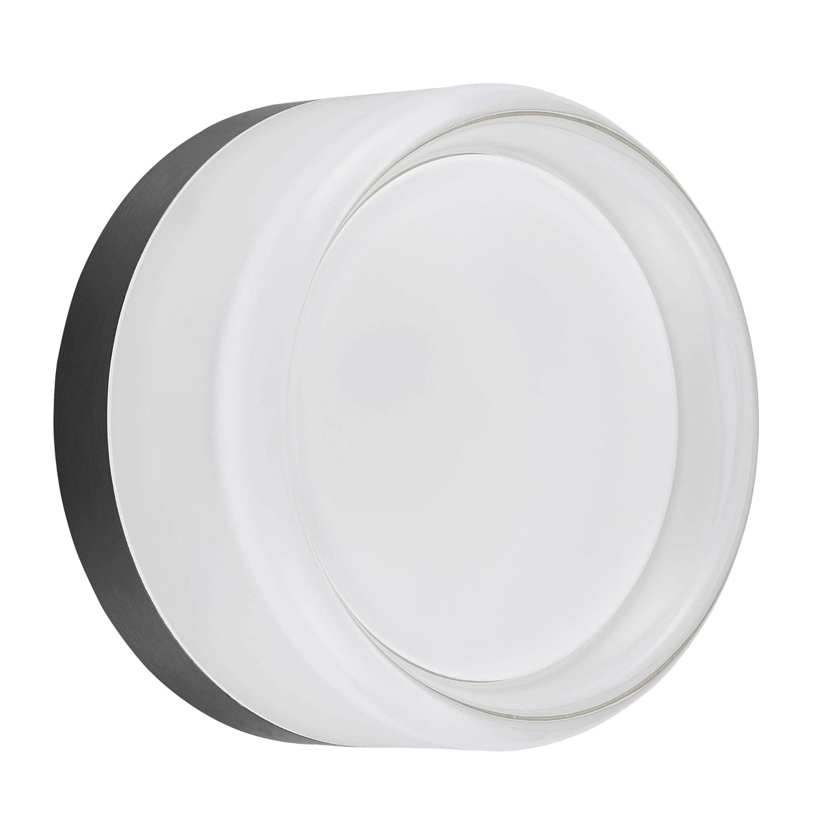 Dainolite 15W Wall Sconce Matte Black with Clear & Frosted Acrylic Diffuser