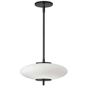 Dainolite 16W Pendant Matte Black with Opal Glass