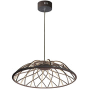 Dainolite 16W Pendant in Matte Black w/ Black Cloth Covered Frame