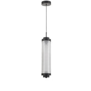 Dainolite 16W Pendant in Matte Black w/ Clear Acrylic Diffuser