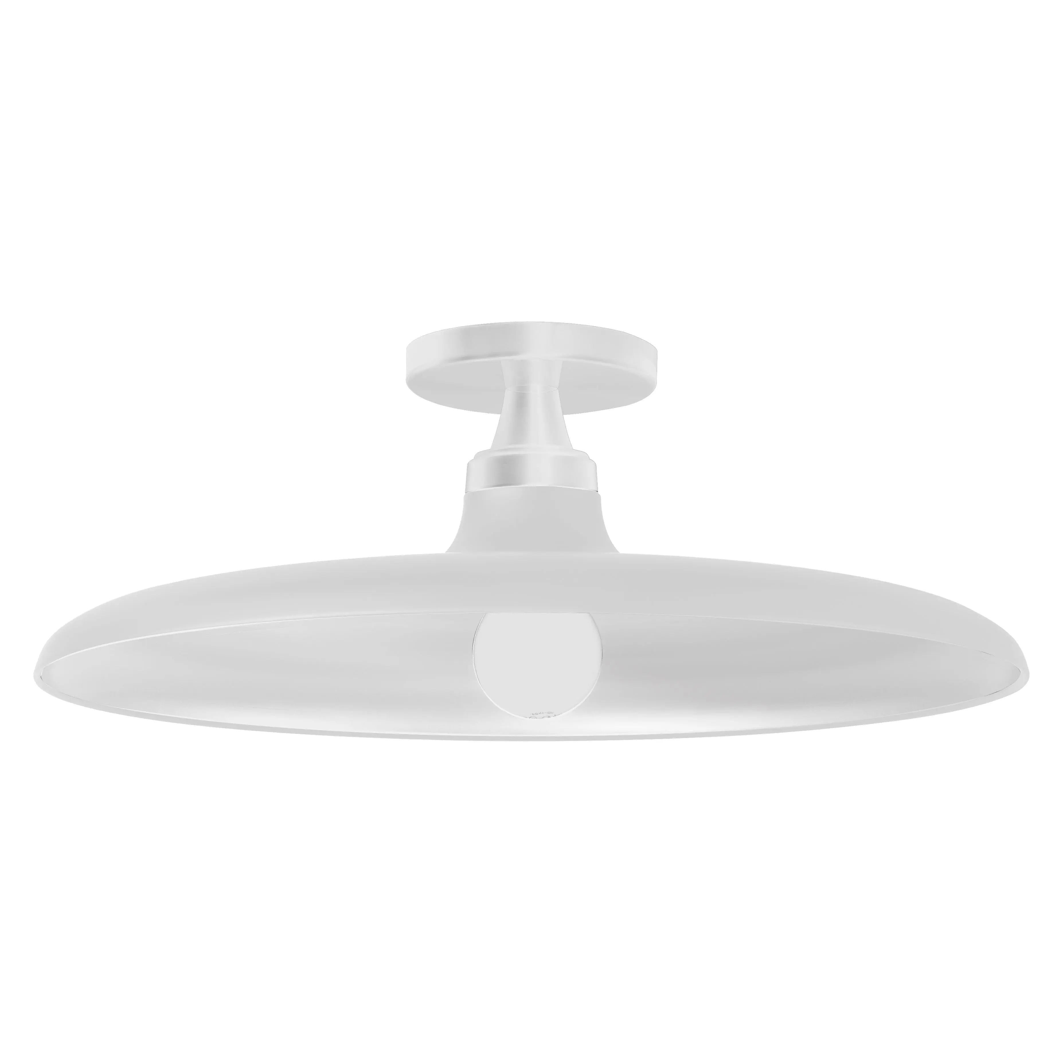 Dainolite 1LT Semi-Flush Mount Matte White QTN-181SF-MW