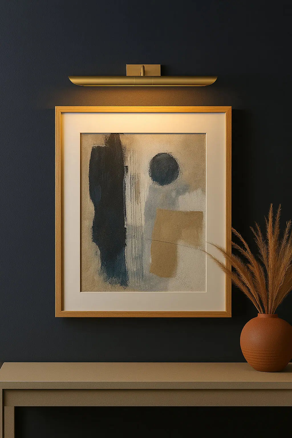Dainolite 2 Light Aged Brass Picture Light