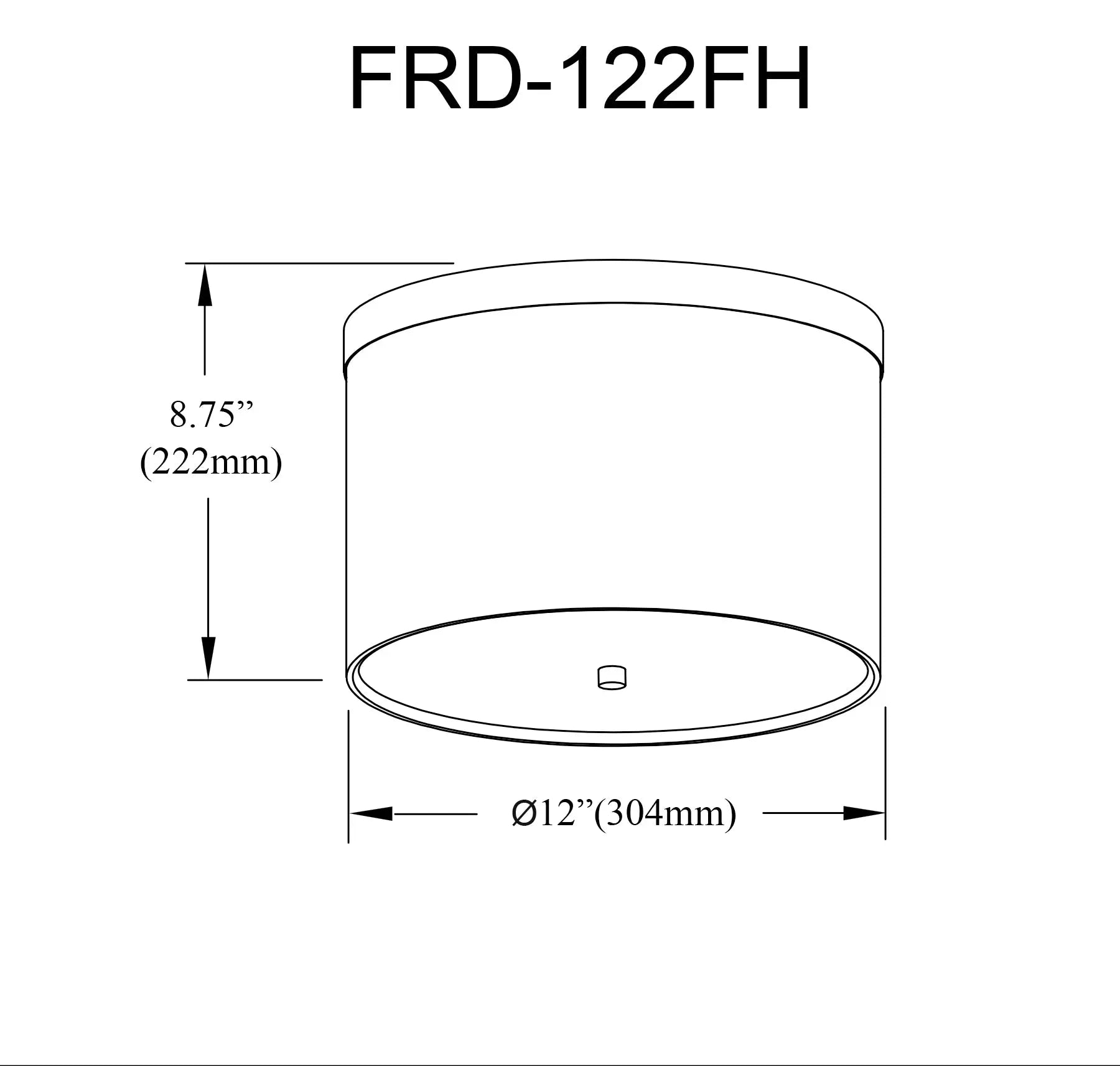 Dainolite 2 Light Flush Mount Polished Chrome with Grey Shade
