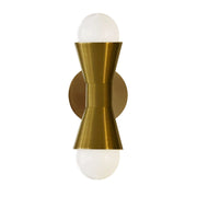 Dainolite 2 Light Incandescent Aged Brass Wall Sconce