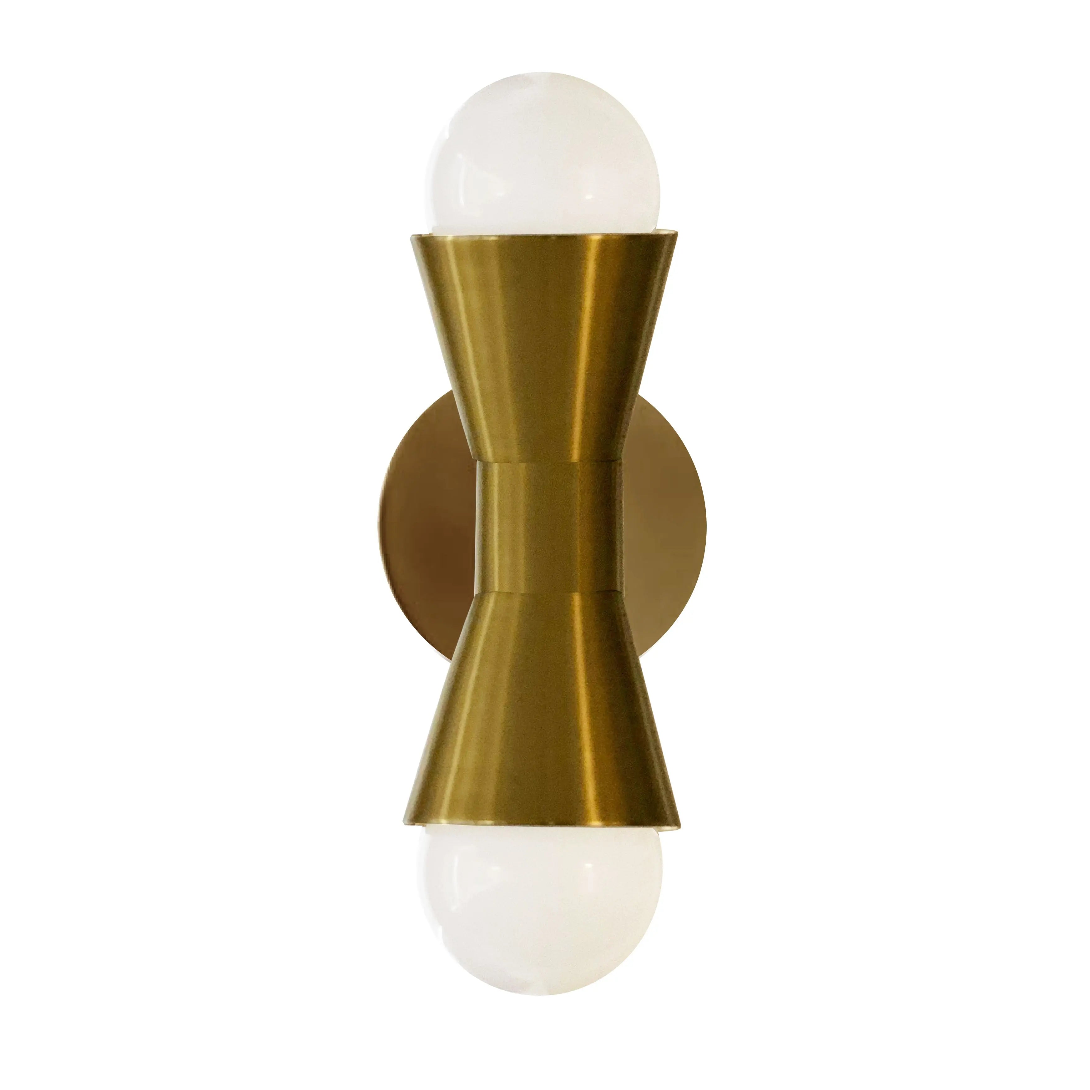Dainolite 2 Light Incandescent Aged Brass Wall Sconce