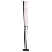 Dainolite 2 Light Incandescent Floor Lamp, Matte Black with White Shade