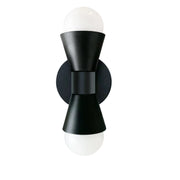 Dainolite 2 Light Incandescent Matte Black Wall Sconce