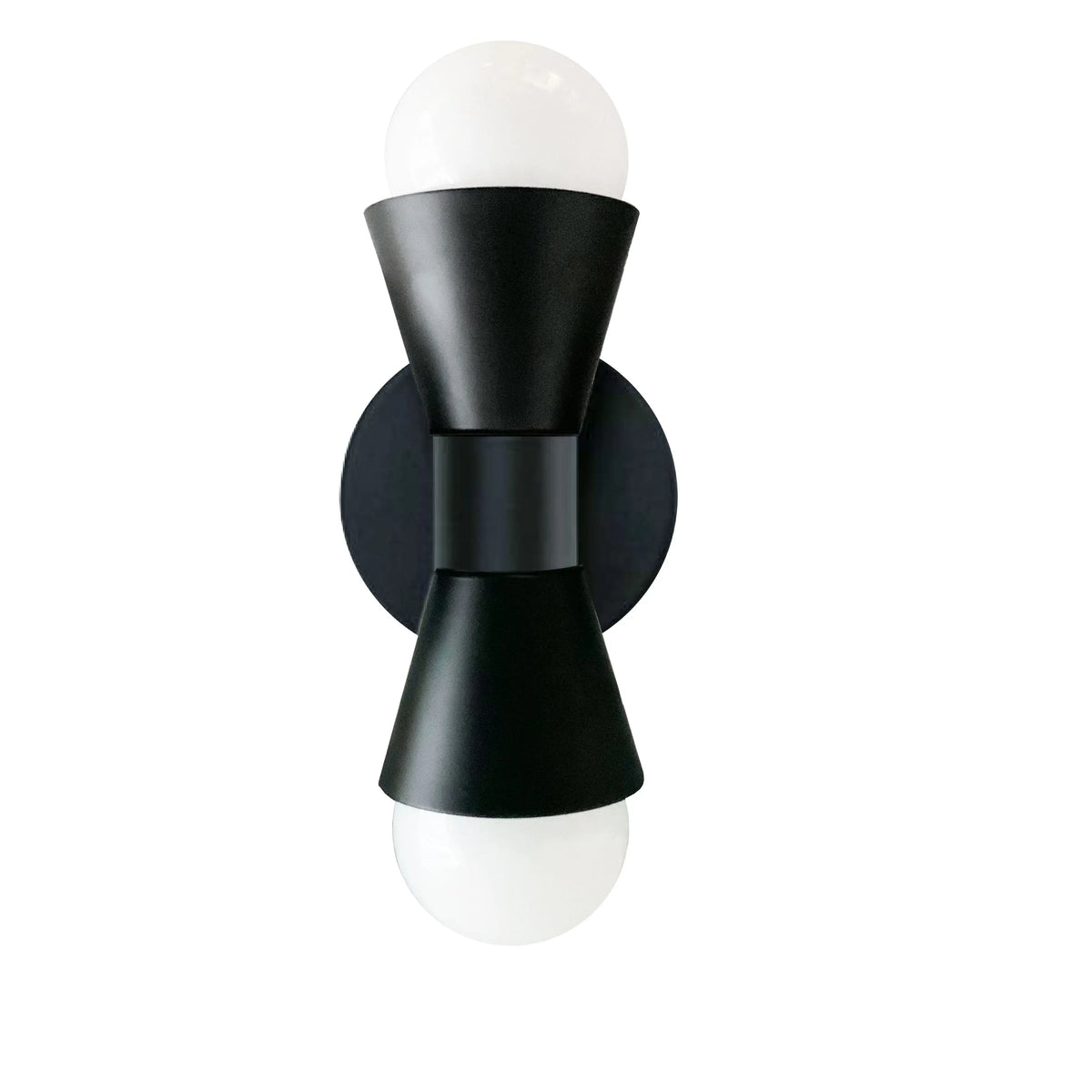 Dainolite 2 Light Incandescent Matte Black Wall Sconce