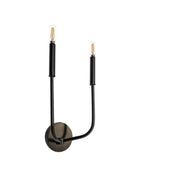 Dainolite 2 Light Incandescent Wall Sconce, Matte Black