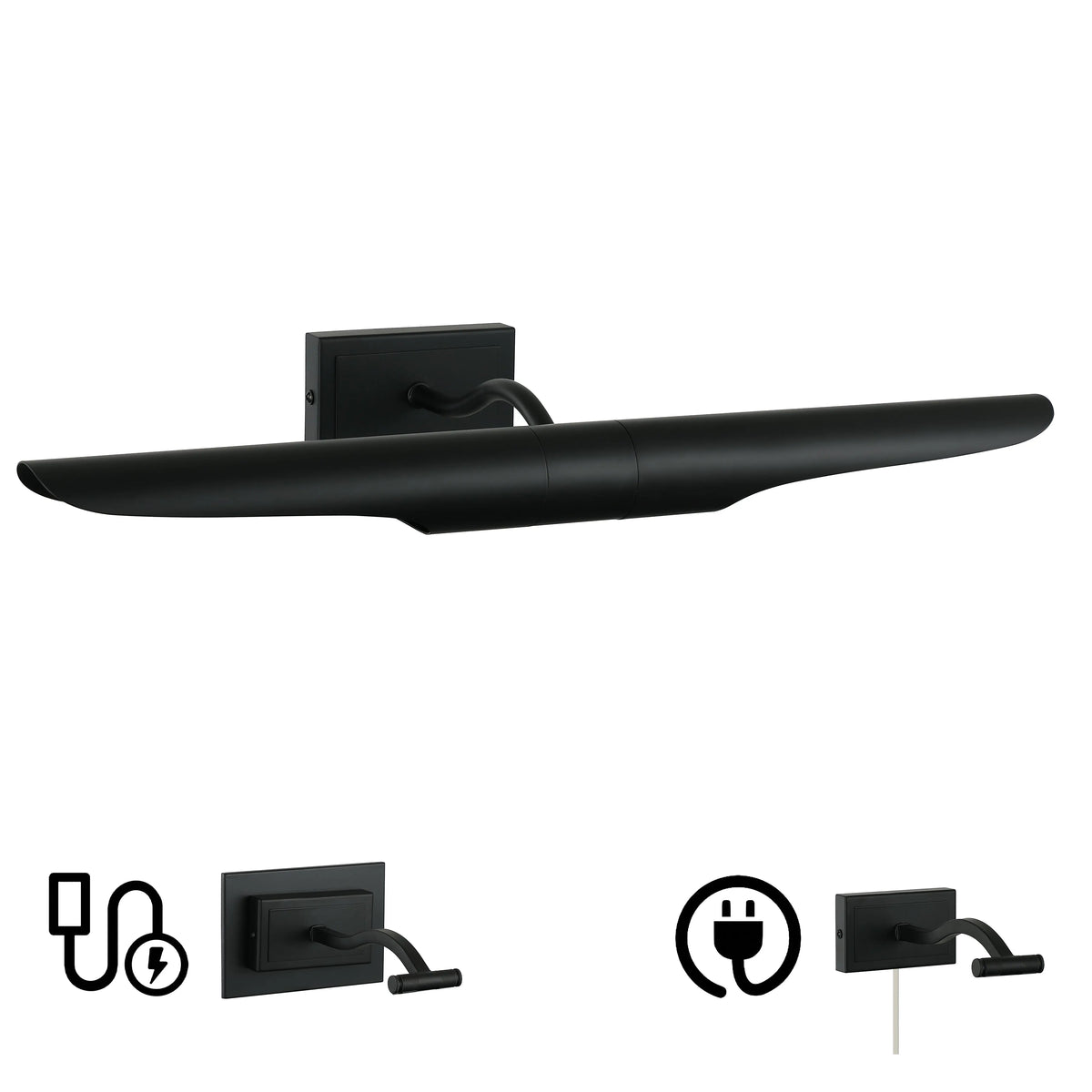 Dainolite 2 Light Matte Black Picture Light