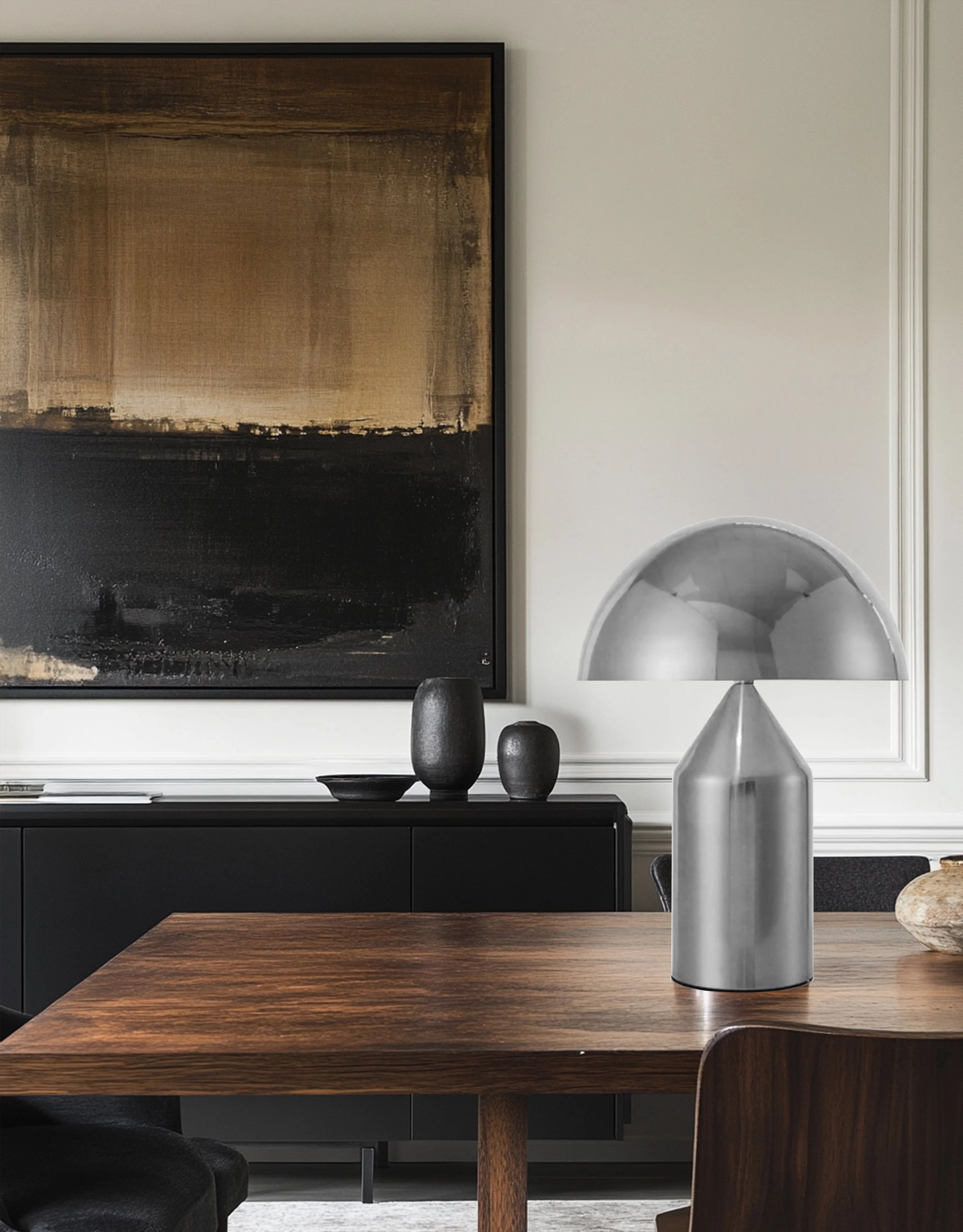 Dainolite 2 Light Table Lamp in Satin Nickel