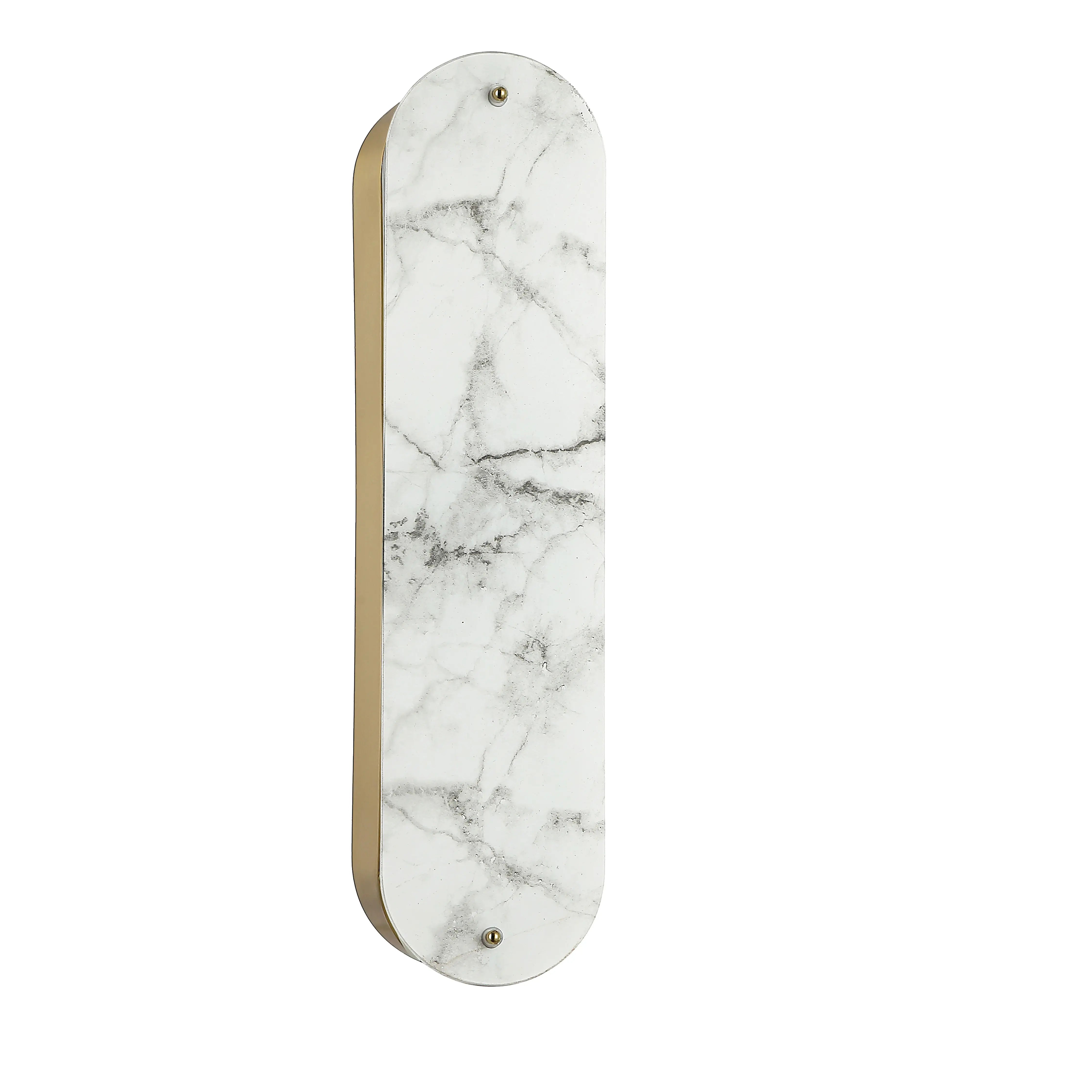 Dainolite 2 Light Wall Sconce in Aged Brass w/ Faux Alabaster Acrylic