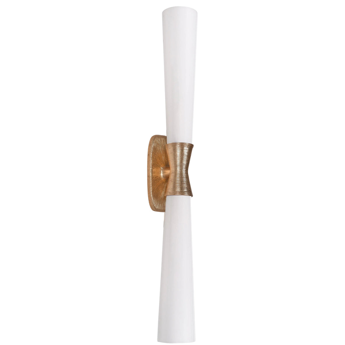 Dainolite 2 Light Wall Sconce in Gold w/ Opal Glass