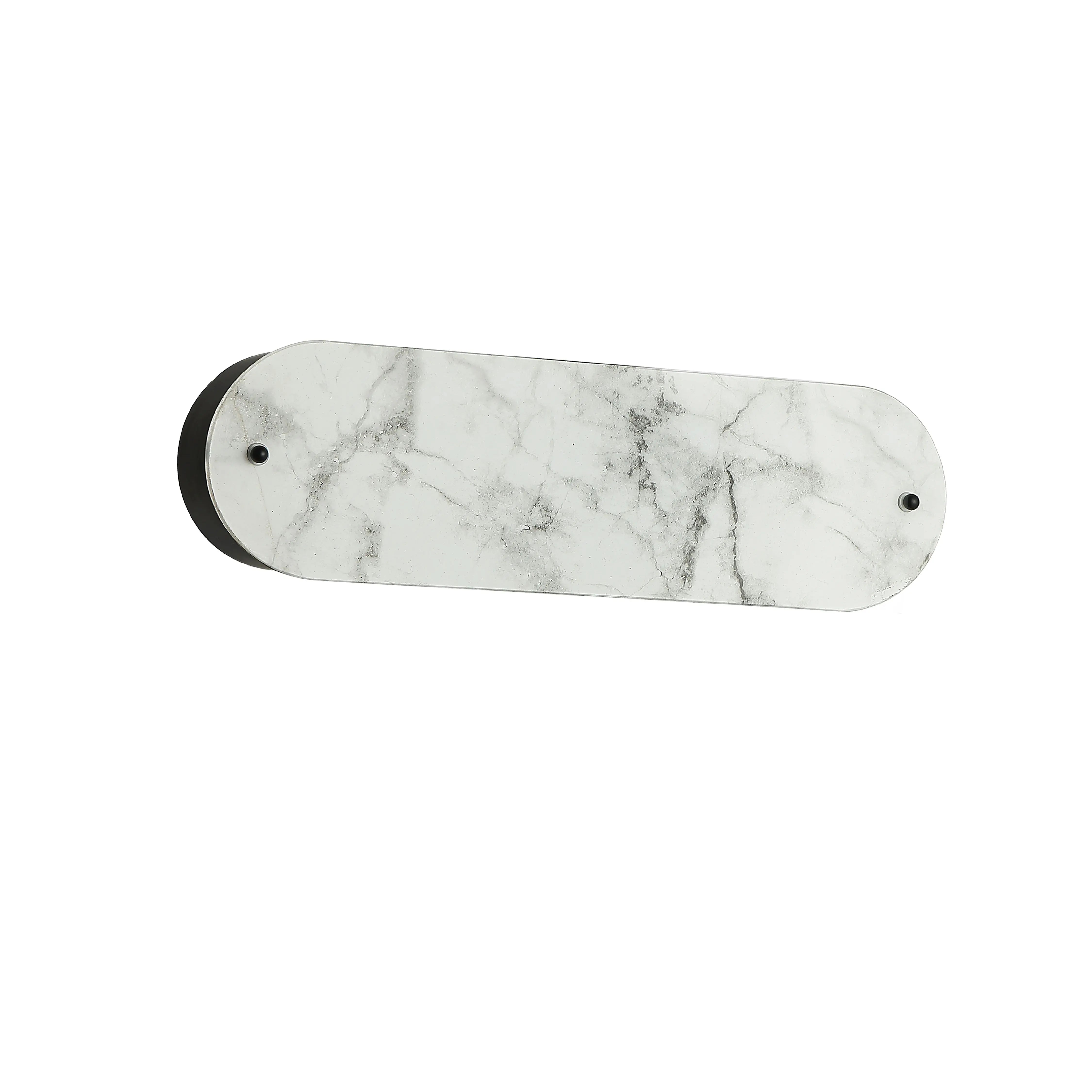 Dainolite 2 Light Wall Sconce in Matte Black w/ Faux Alabaster Acrylic