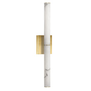 Dainolite 20W Aged Brass Wall Sconce w/ Alabaster Diffuser