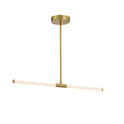 Dainolite 20W Horizontal Pendant Aged Brass with White Acrylic Diffusers
