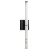 Dainolite 20W Matte Black Wall Sconce w/ Alabaster Diffuser
