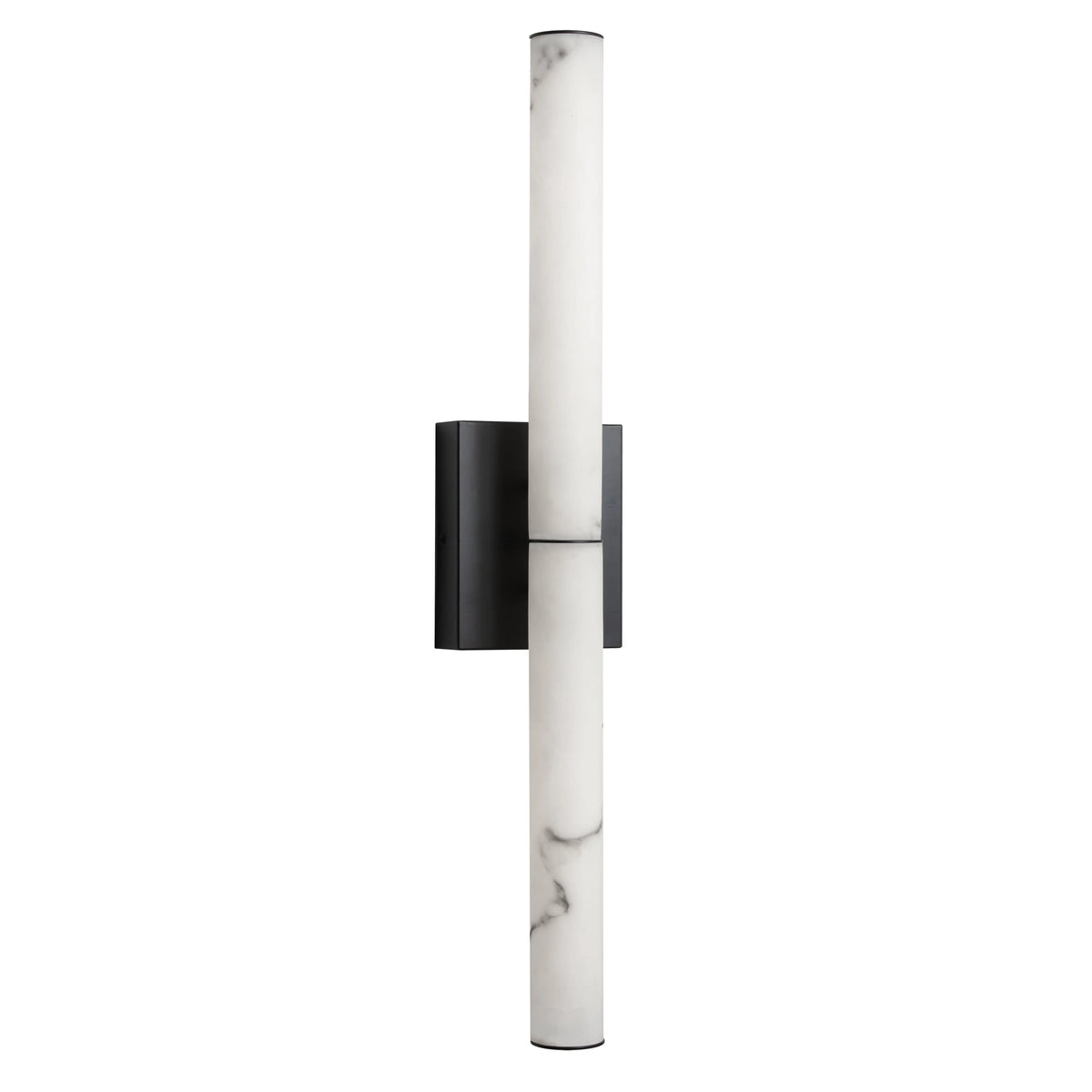 Dainolite 20W Matte Black Wall Sconce w/ Alabaster Diffuser