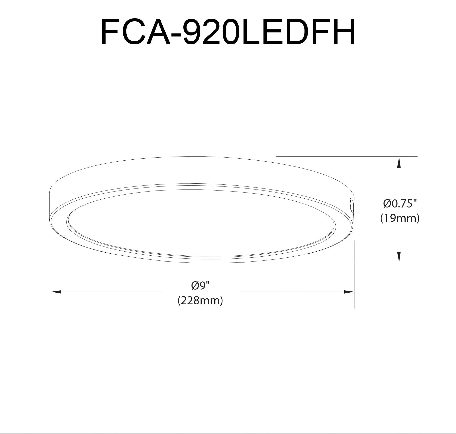 Dainolite 20W Matte White Flush Mount 5CCT